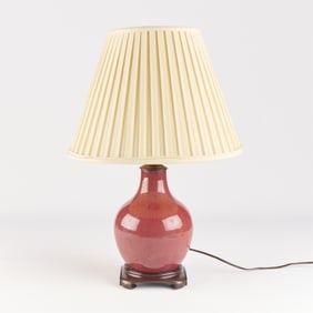 19th c. Chinese Porcelain Sang-De-Boeuf Vase Lamp