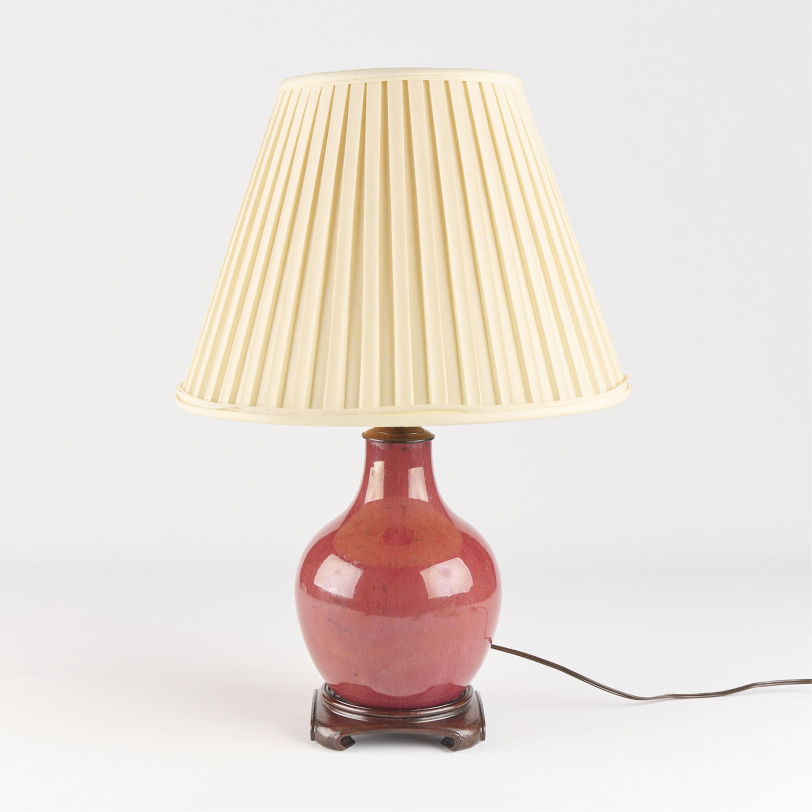 19th c. Chinese Porcelain Sang-De-Boeuf Vase Lamp (1 of 4)