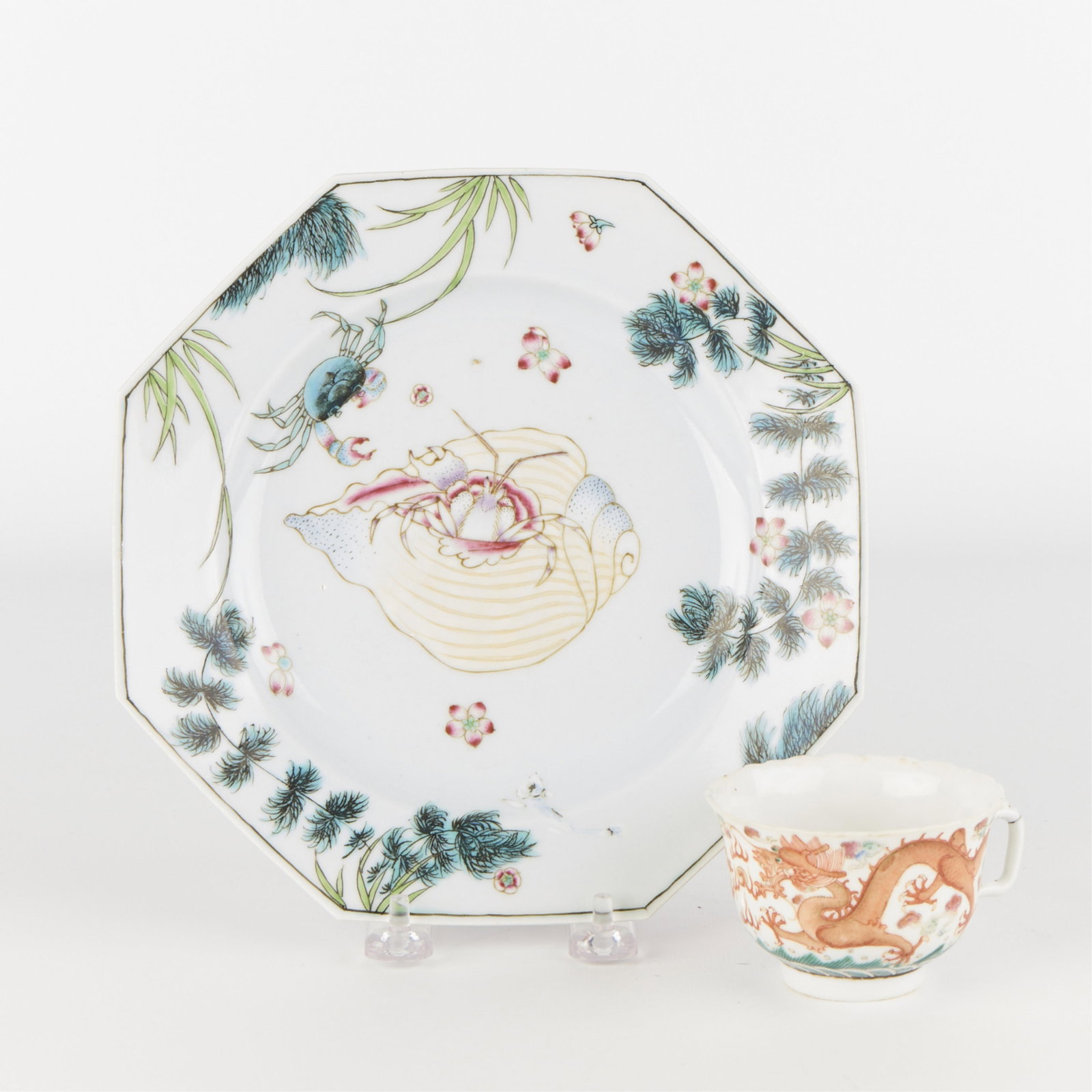 2 Antique Chinese Famille Rose Porcelain Dishes (1 of 4)