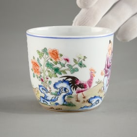 Chinese Porcelain Chicken Cup