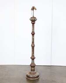 Antique Chinese Champleve Cloisonne Lamp Base