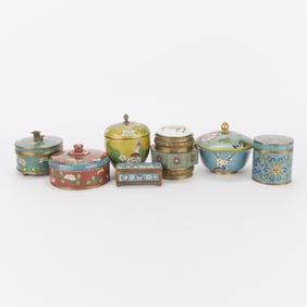 7 Chinese Cloisonne Boxes
