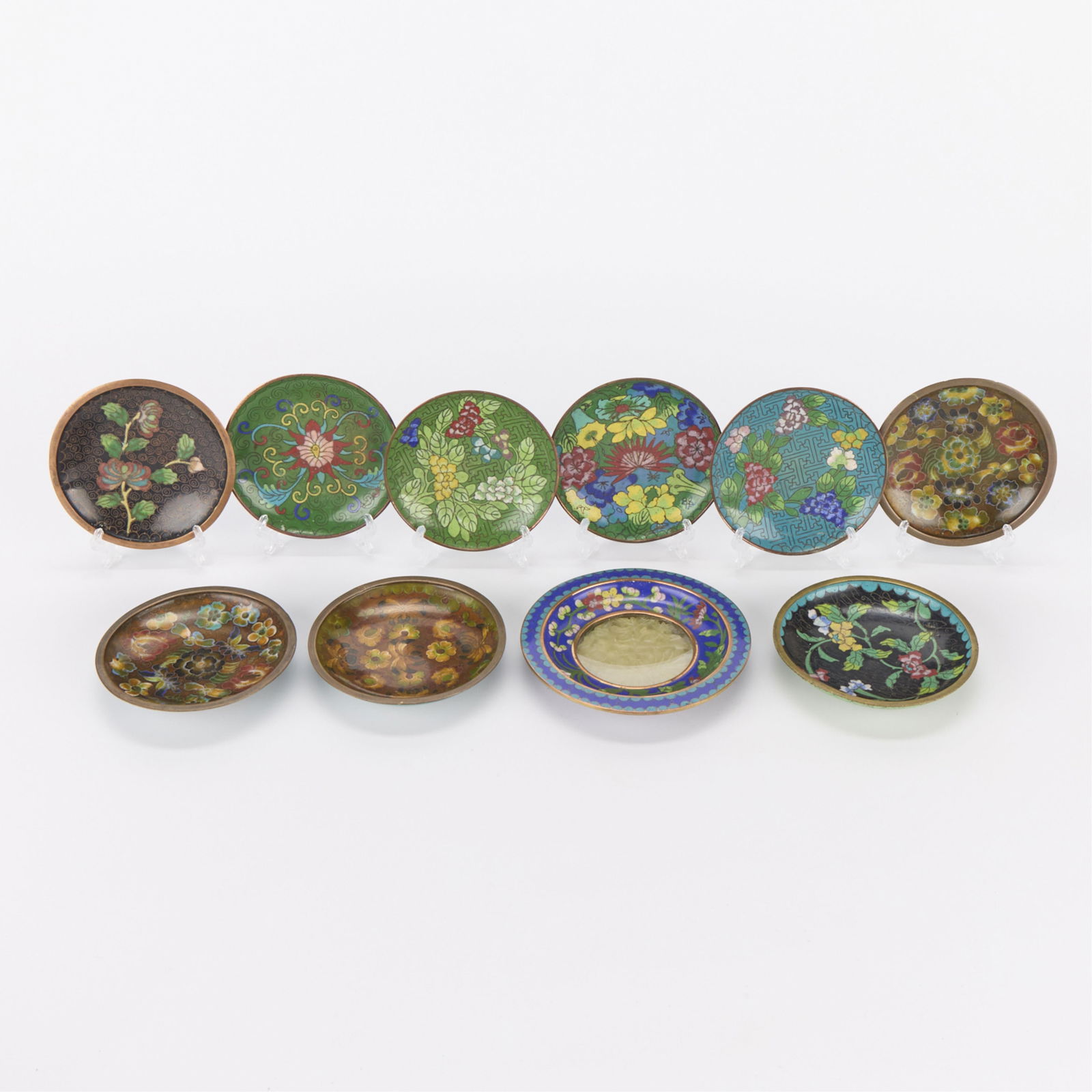 10 Small Chinese Cloisonne Dishes (1 of 4)