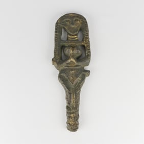 Japanese Repro. Mesopotamian God Bronze Sculpture