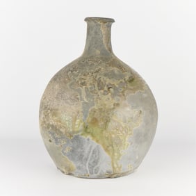 Japanese Raku Ceramic Hu Storage Jar Vase