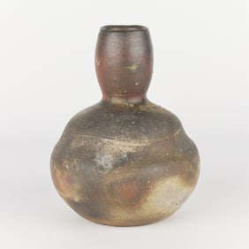 Japanese Studio Pottery Double-Gourd Vase