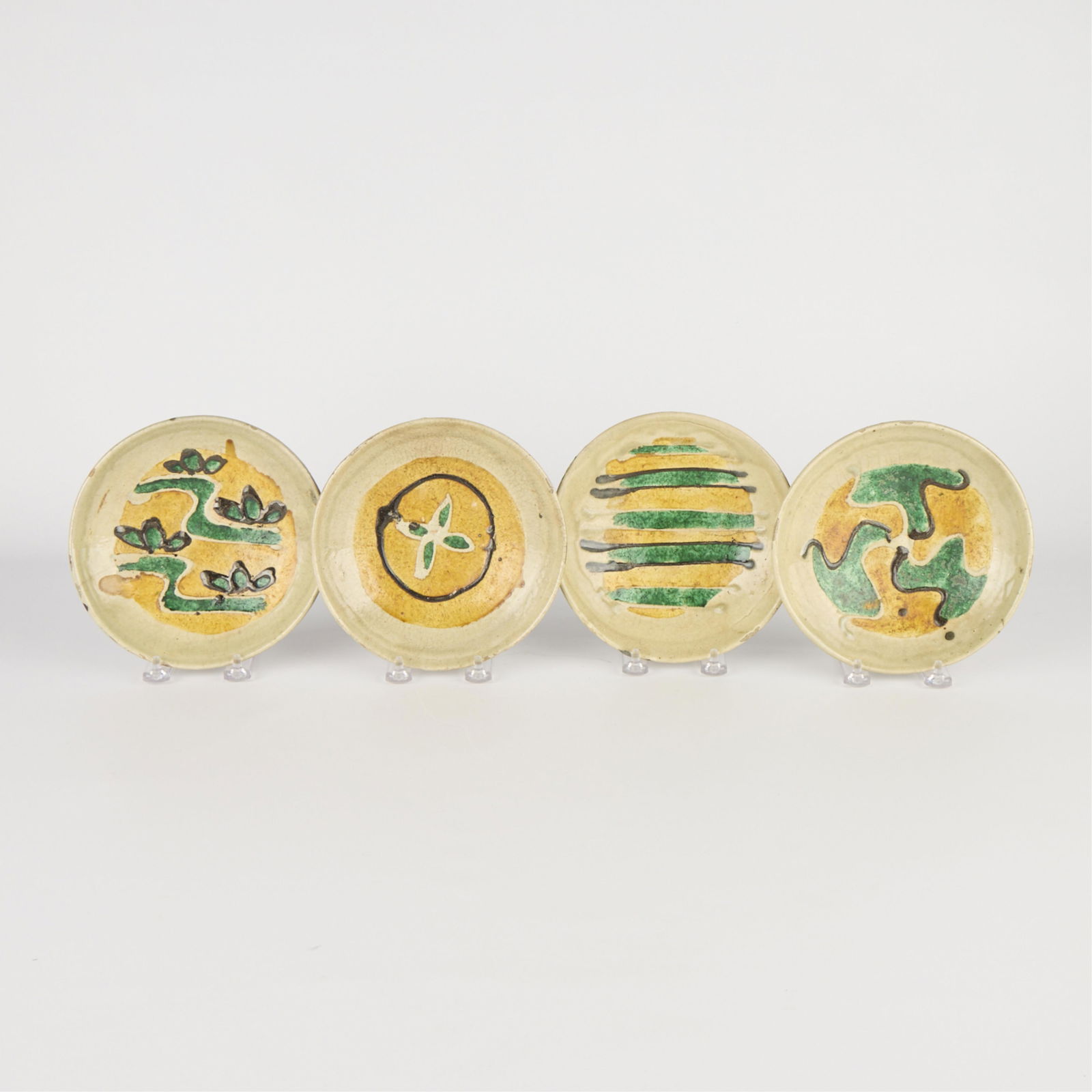 4 Japanese Studio Pottery Stoneware Plates (1 of 5)