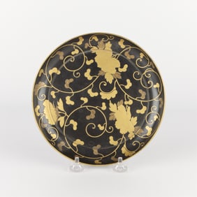Japanese Meiji Lacquer Candy Dish Plate