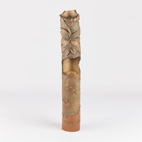 Japanese Carved Wooden Totem Sculpture