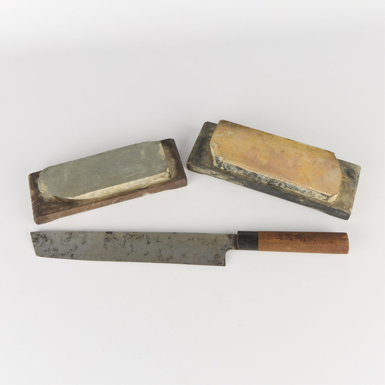 Japanese Santoku Knife & 2 Wetstones (1 of 4)