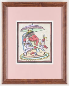 Marvin & Wendy Hill "Ganesha" Woodblock