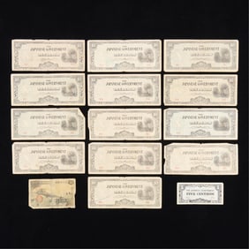 15 Pcs Japanese Vintage Paper Currency