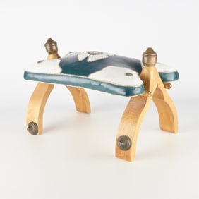 Vintage Camel Saddle Footstool