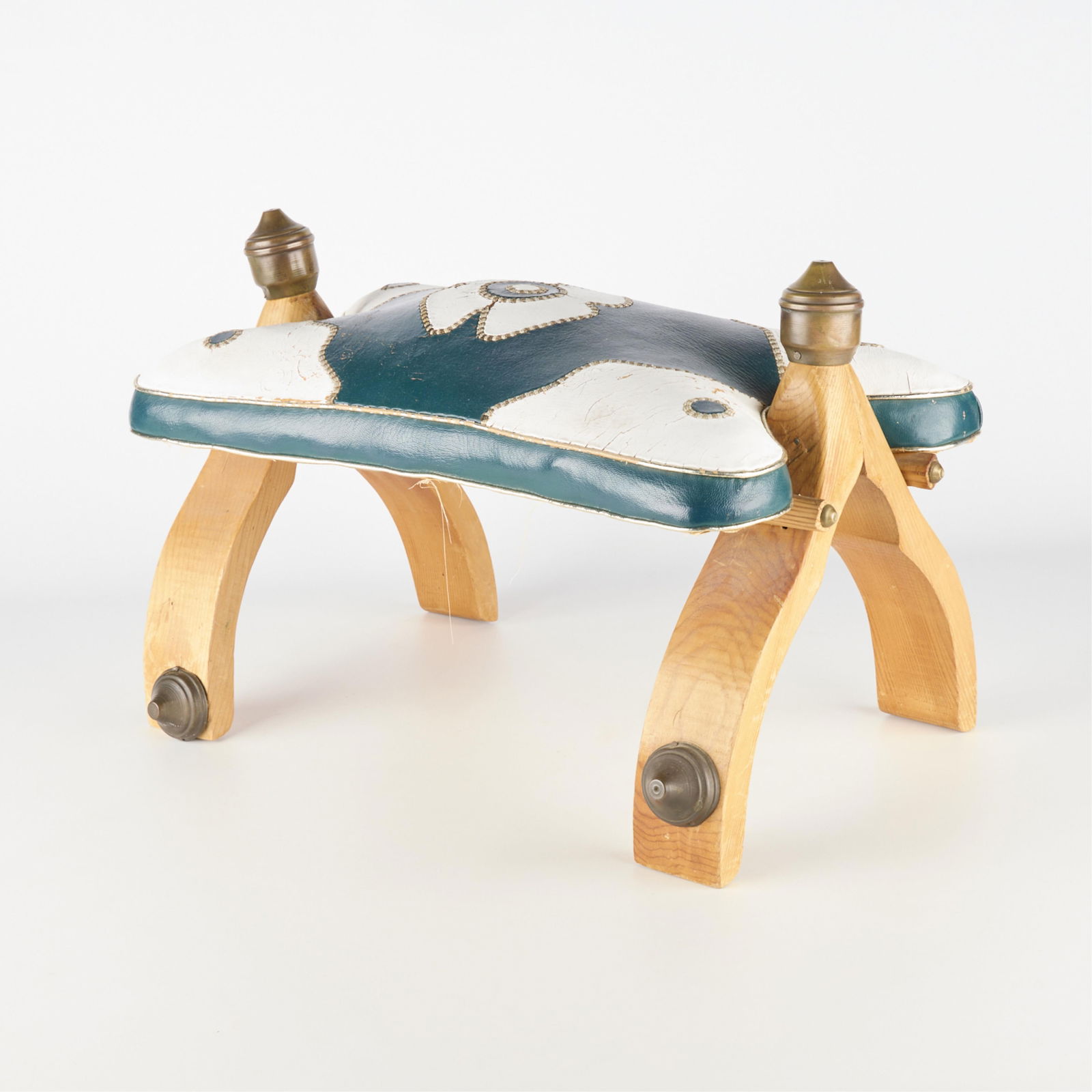 Vintage Camel Saddle Footstool (1 of 4)