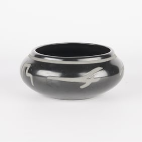 George & Georgene Garrett Ceramic Blackware Bowl