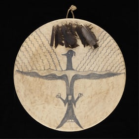 Lakota Painted Hide Shield