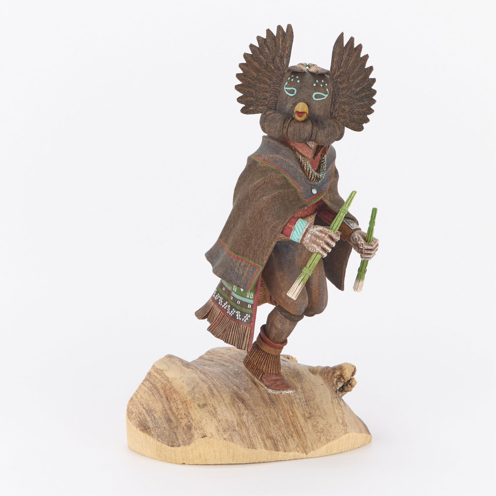 Tauchoney Slim Carved Crow Man Hopi Kachina Doll (1 of 5)