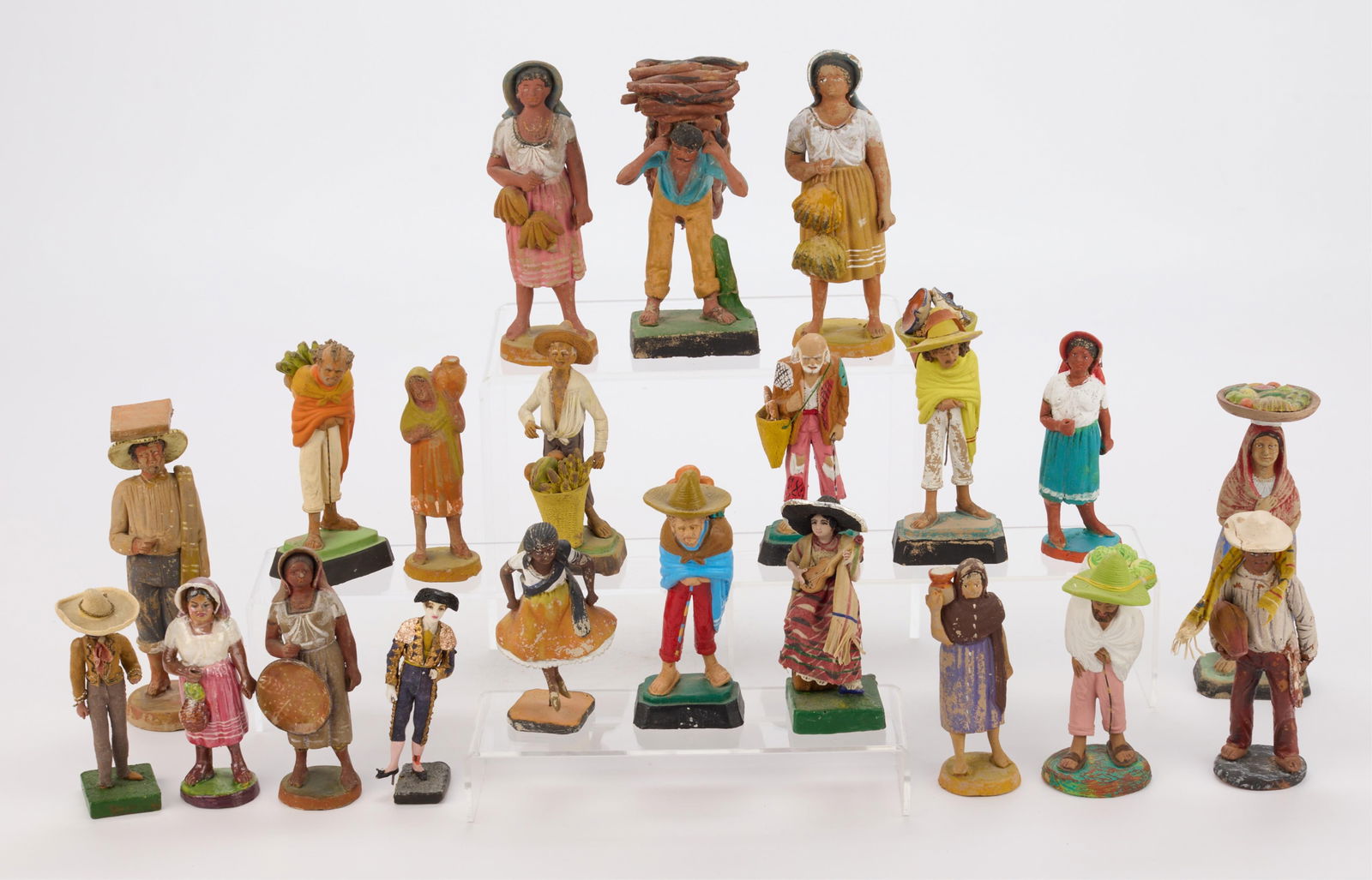 Grp Mexican Folk Art Tlaquepaque Mud Figurines (1 of 7)