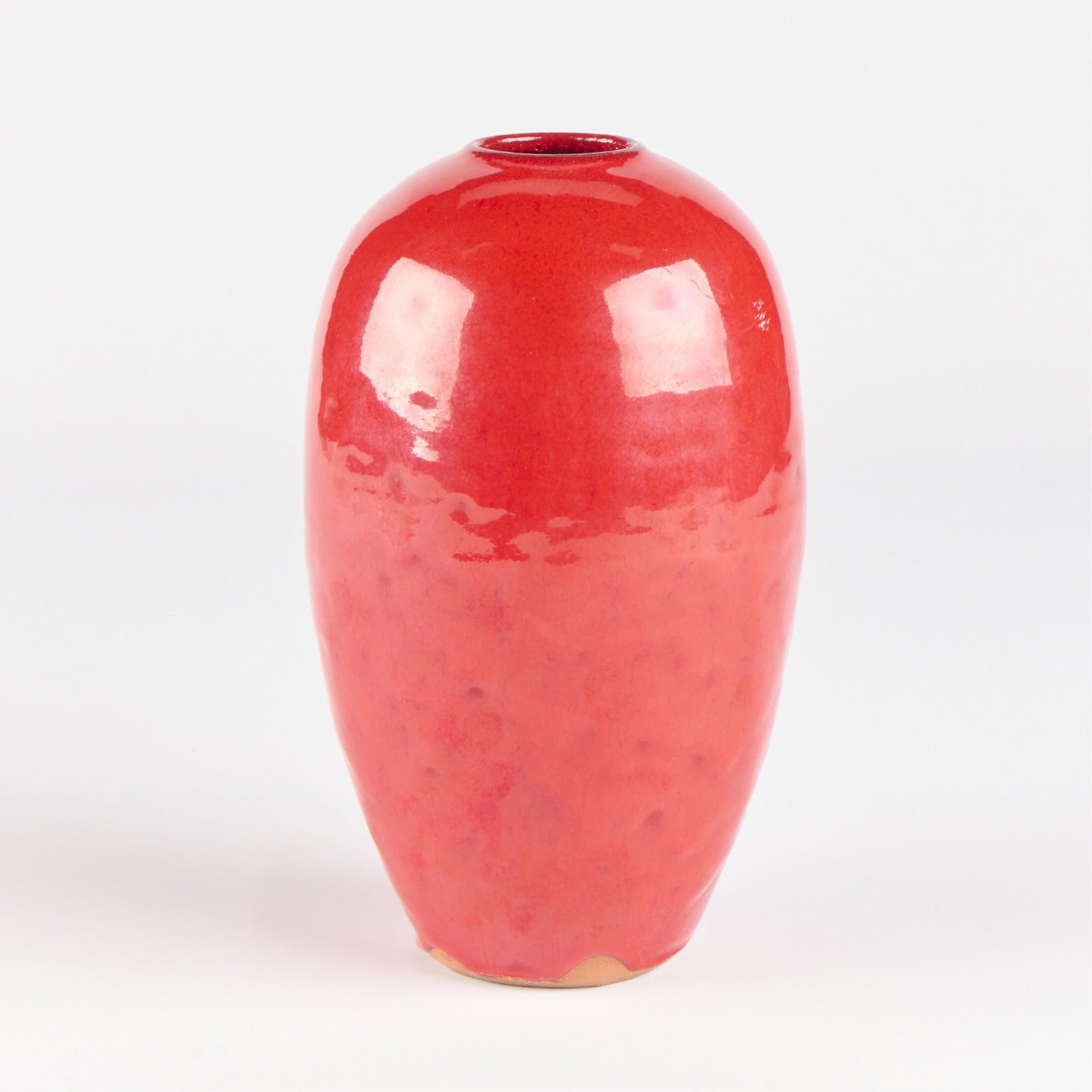 Ben Owen III Studio Art Ceramic Vase Scarlet Red (1 of 4)
