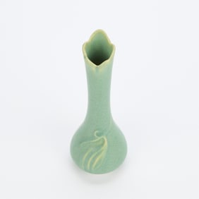 Vintage Broadmoor Art Pottery Matte Green Vase