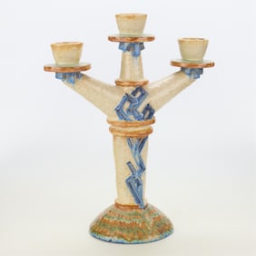 Anton Lang Werkstatte Style Ceramic Candlestick