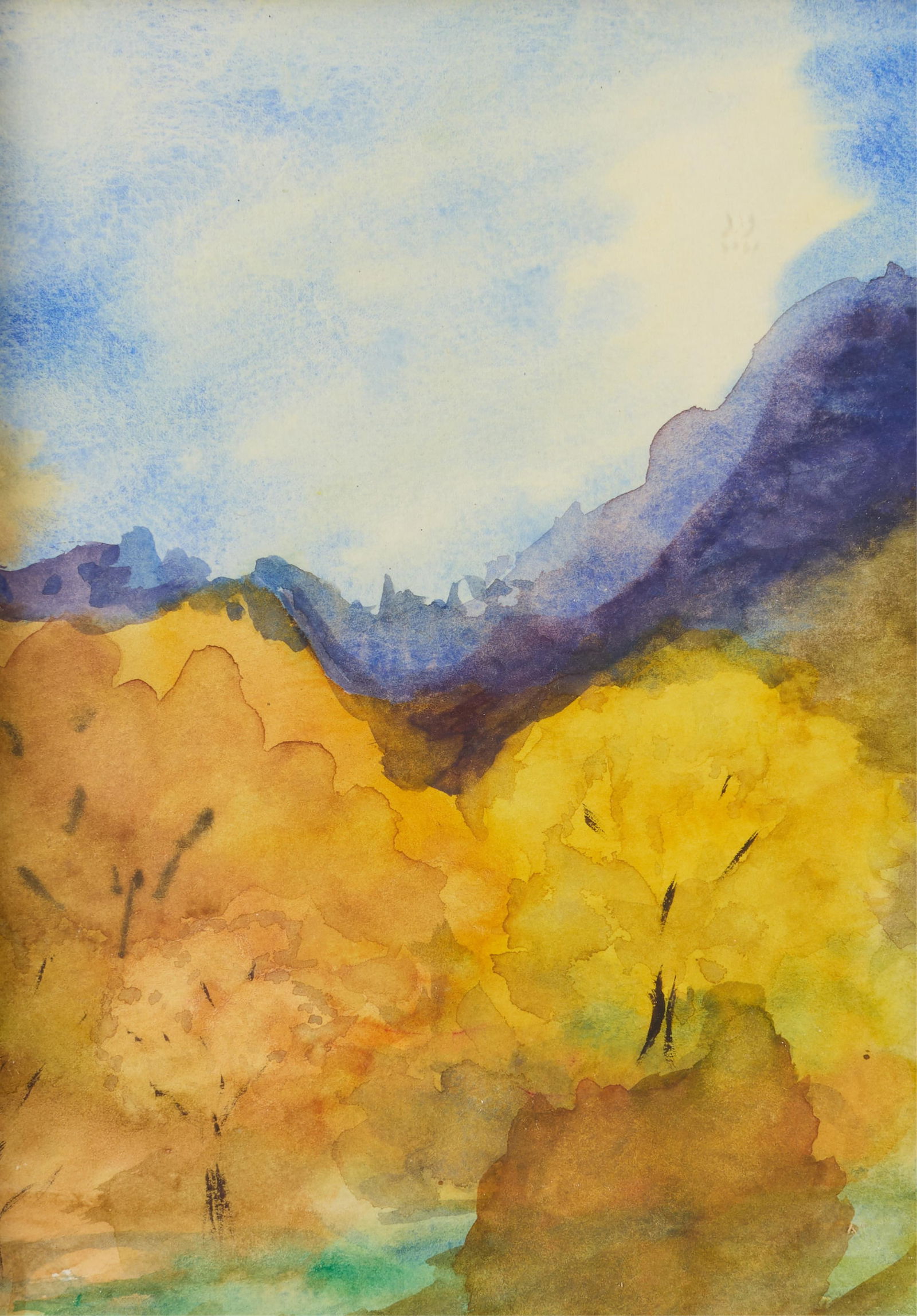 Watercolor "Autumnal Trees" Painting (1 of 4)