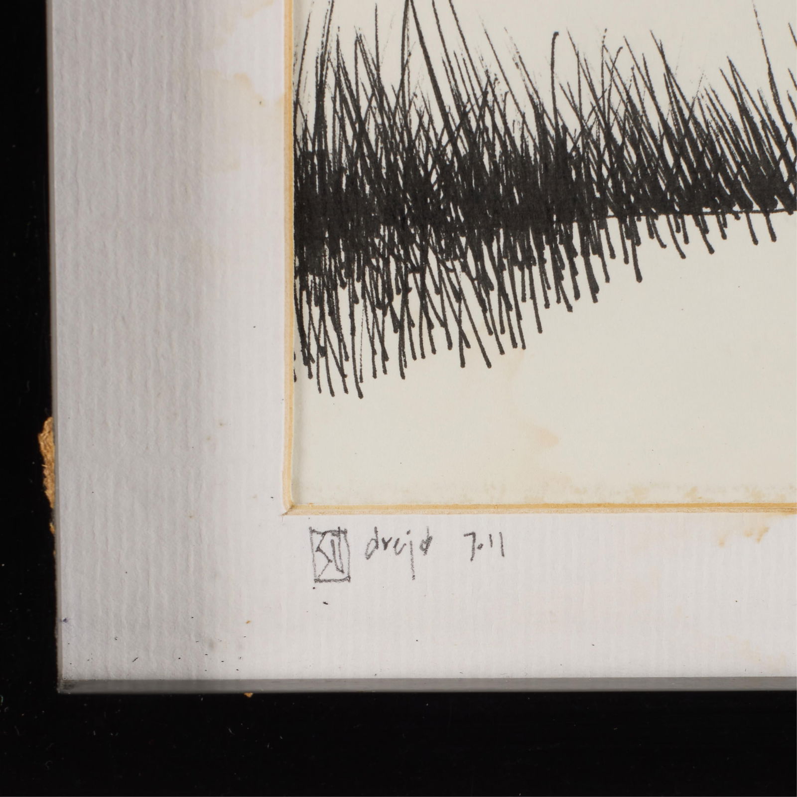 Abstract Linear Ink Drawing - Signed Illegibly - 3