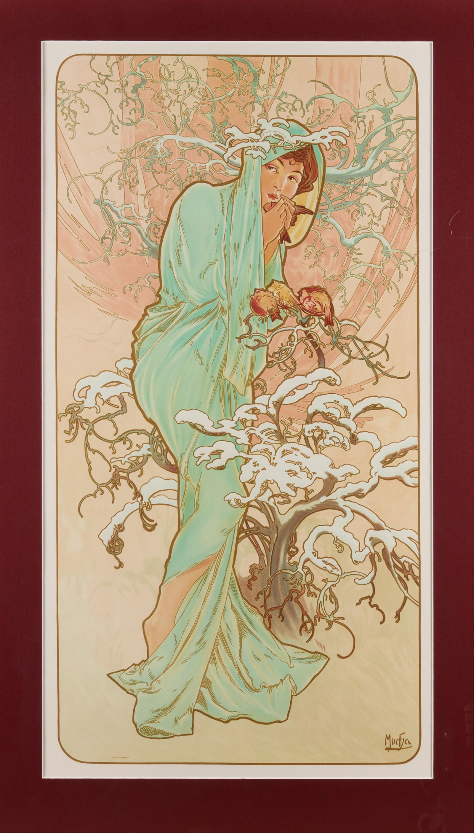 Alphonse Mucha Art Nouveau Winter Poster (1 of 6)