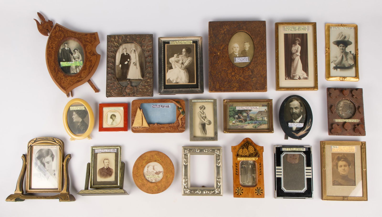 20 Antique 1900s Portrait Photographs & Frames (1 of 7)