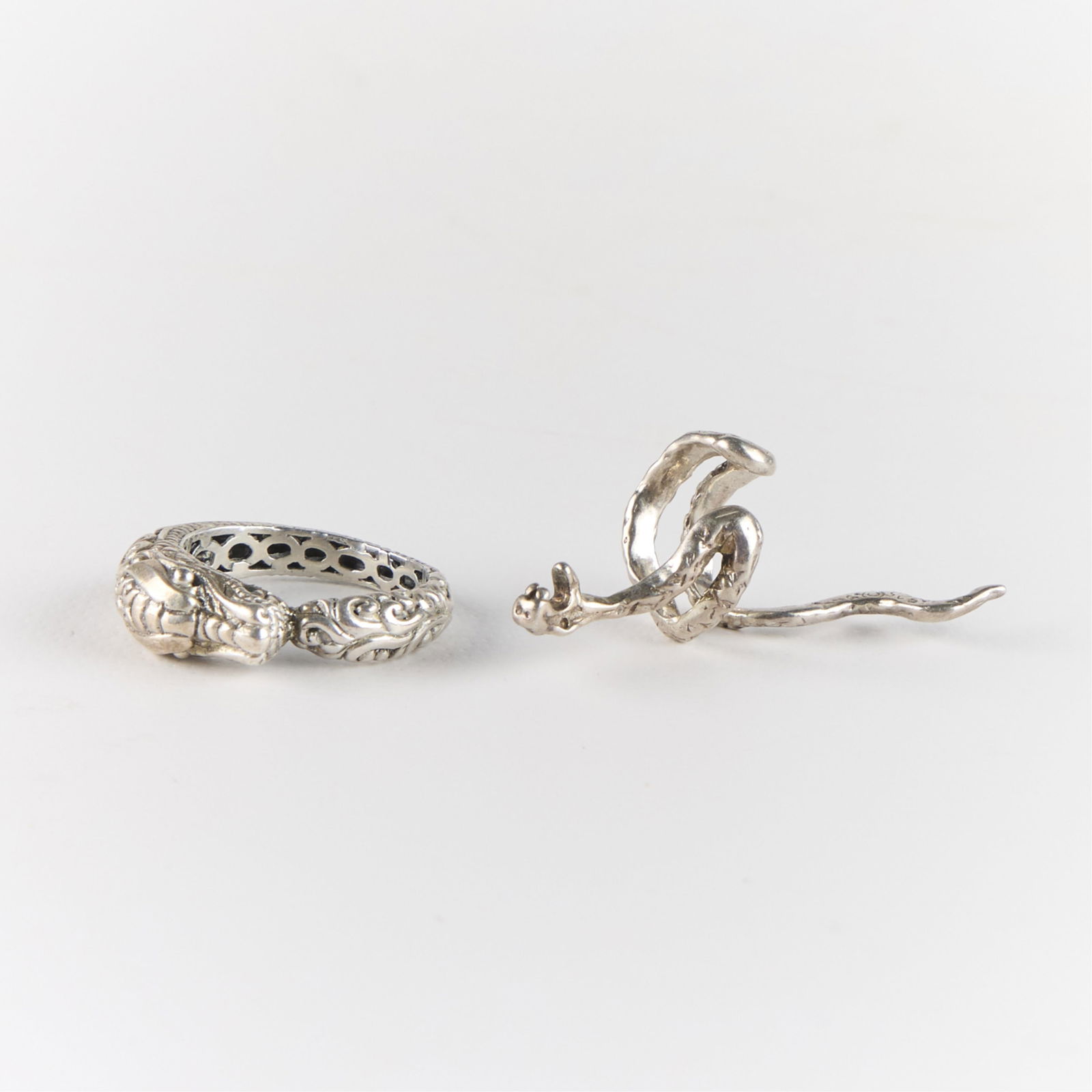Sterling Silver Snake Ring & Ear Cuff - 2