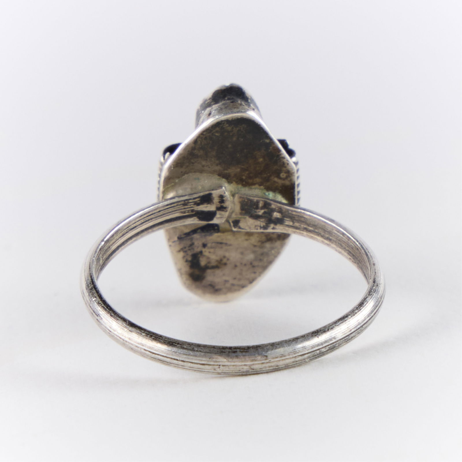 Native American Silver Gemstone Ring - 3