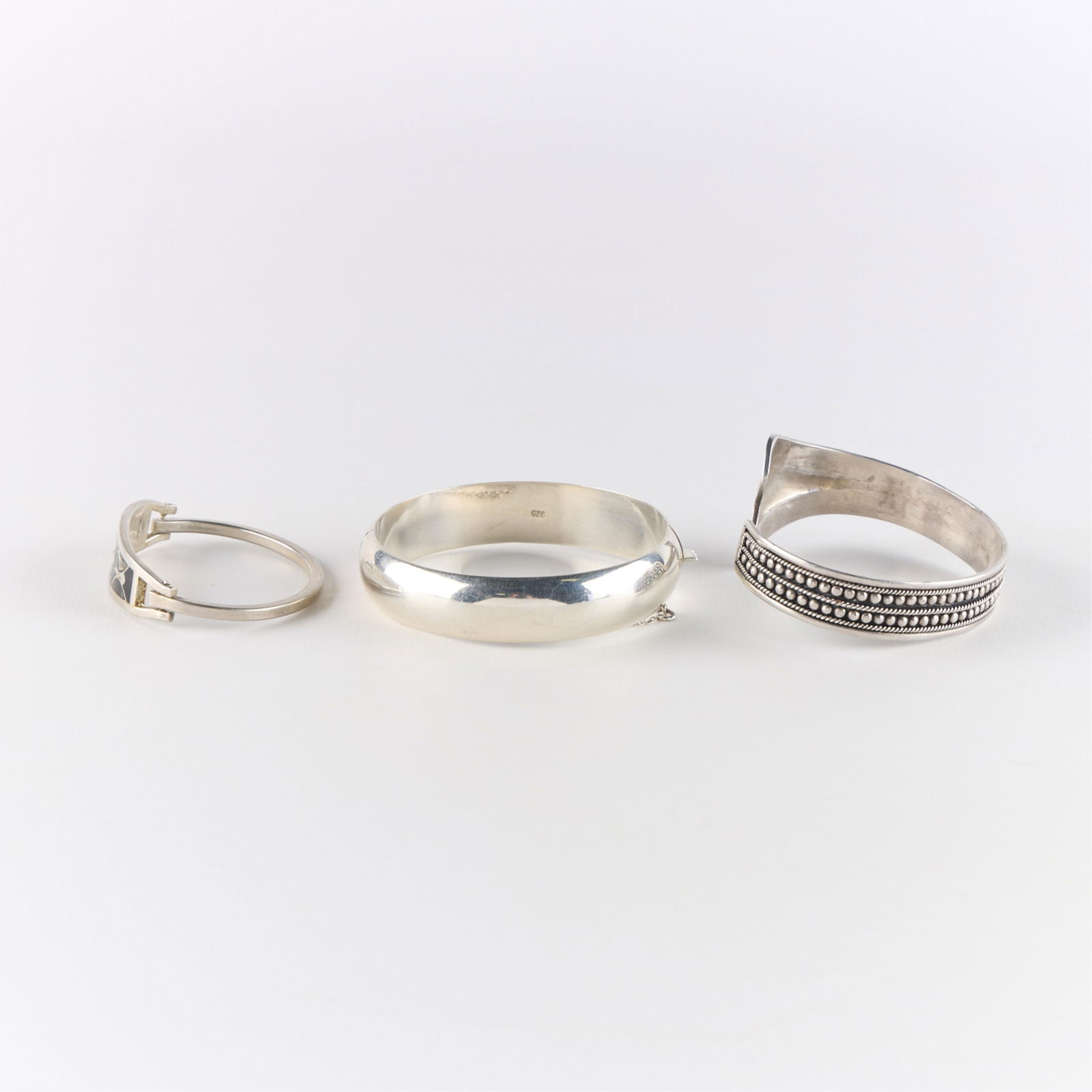 3 Sterling Silver Bangles - 4