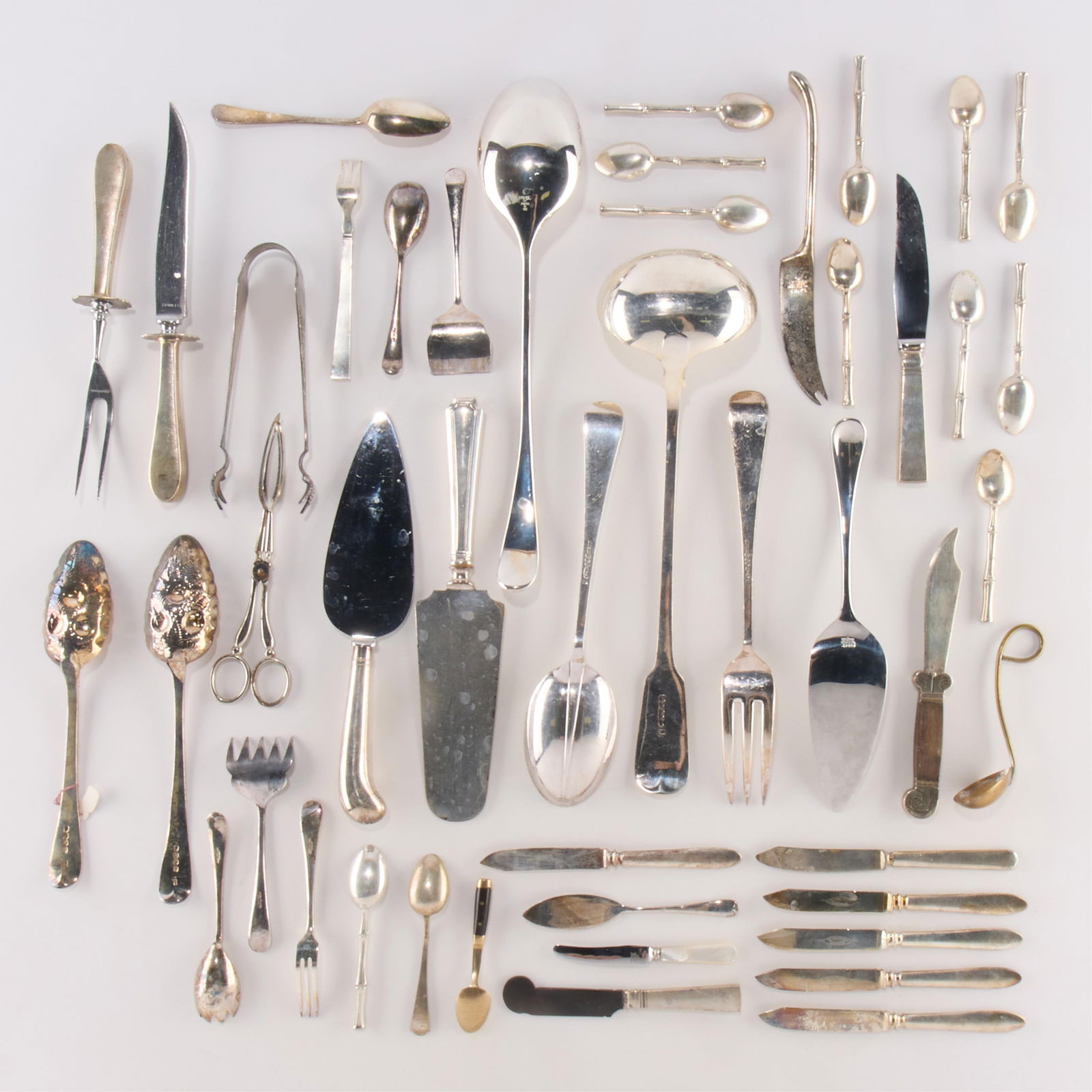 49 Pcs Assorted Serving Utensils Incl. Sterling - 6