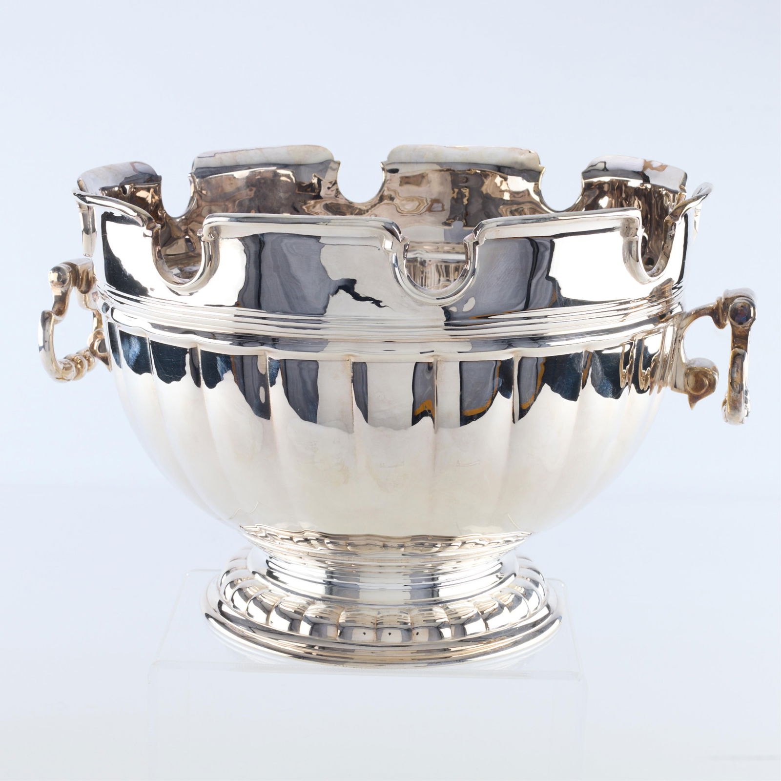Mottahedeh Winterthur Adaptation Style Silverplate Montieth/Punch Bowl (1 of 7)