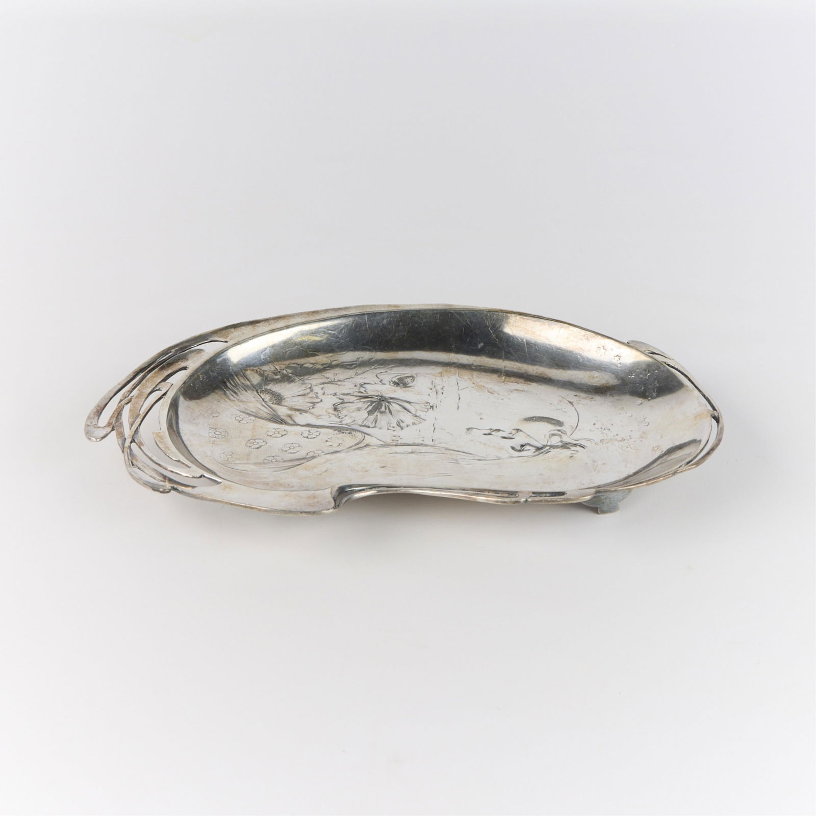 Art Nouveau Etched SilverplateTray (1 of 4)