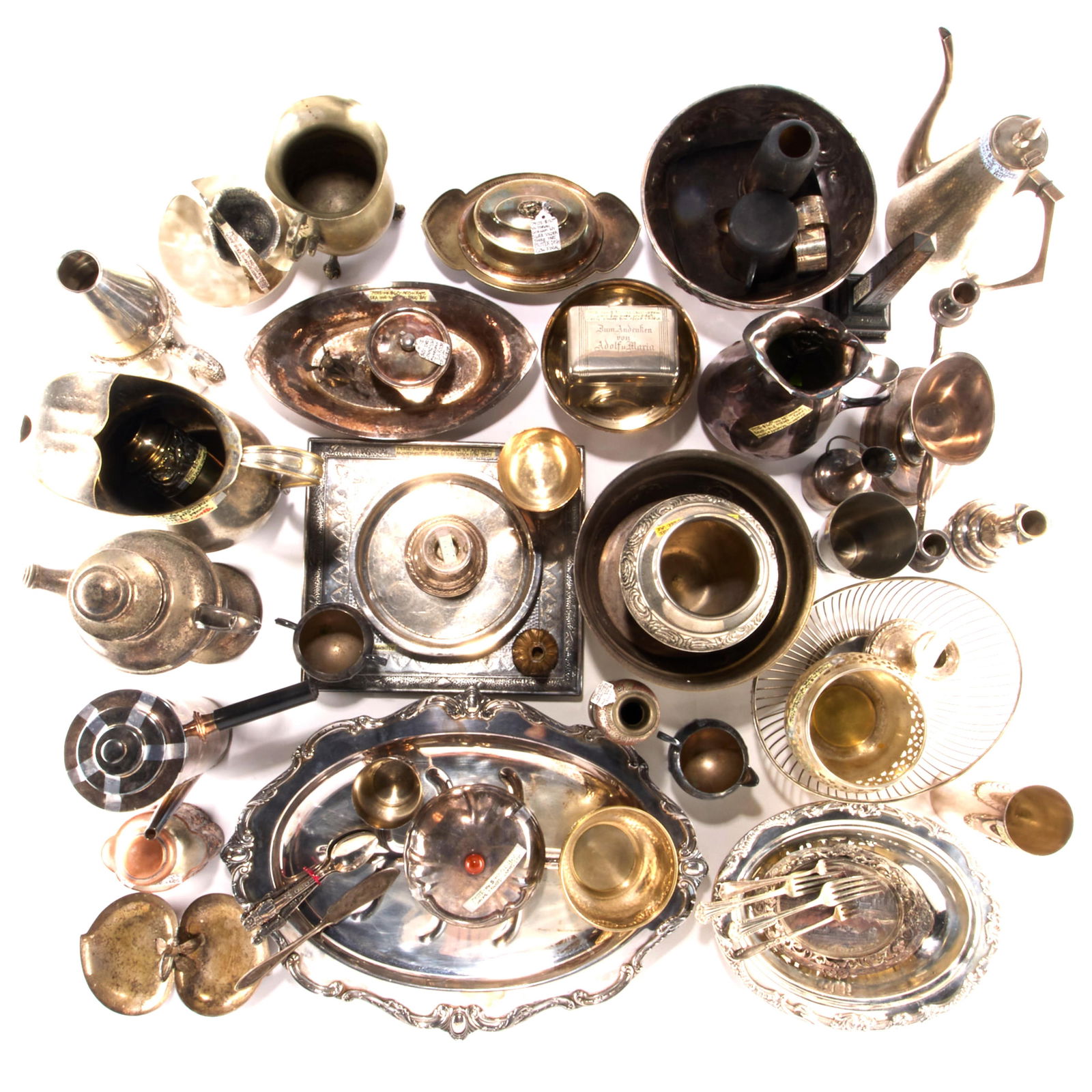 Large Grp Misc. Silverplate Objects - 44 lbs 14 oz