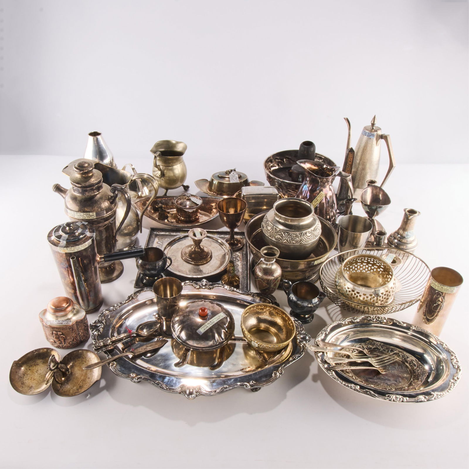 Large Grp Misc. Silverplate Objects - 44 lbs 14 oz - 9