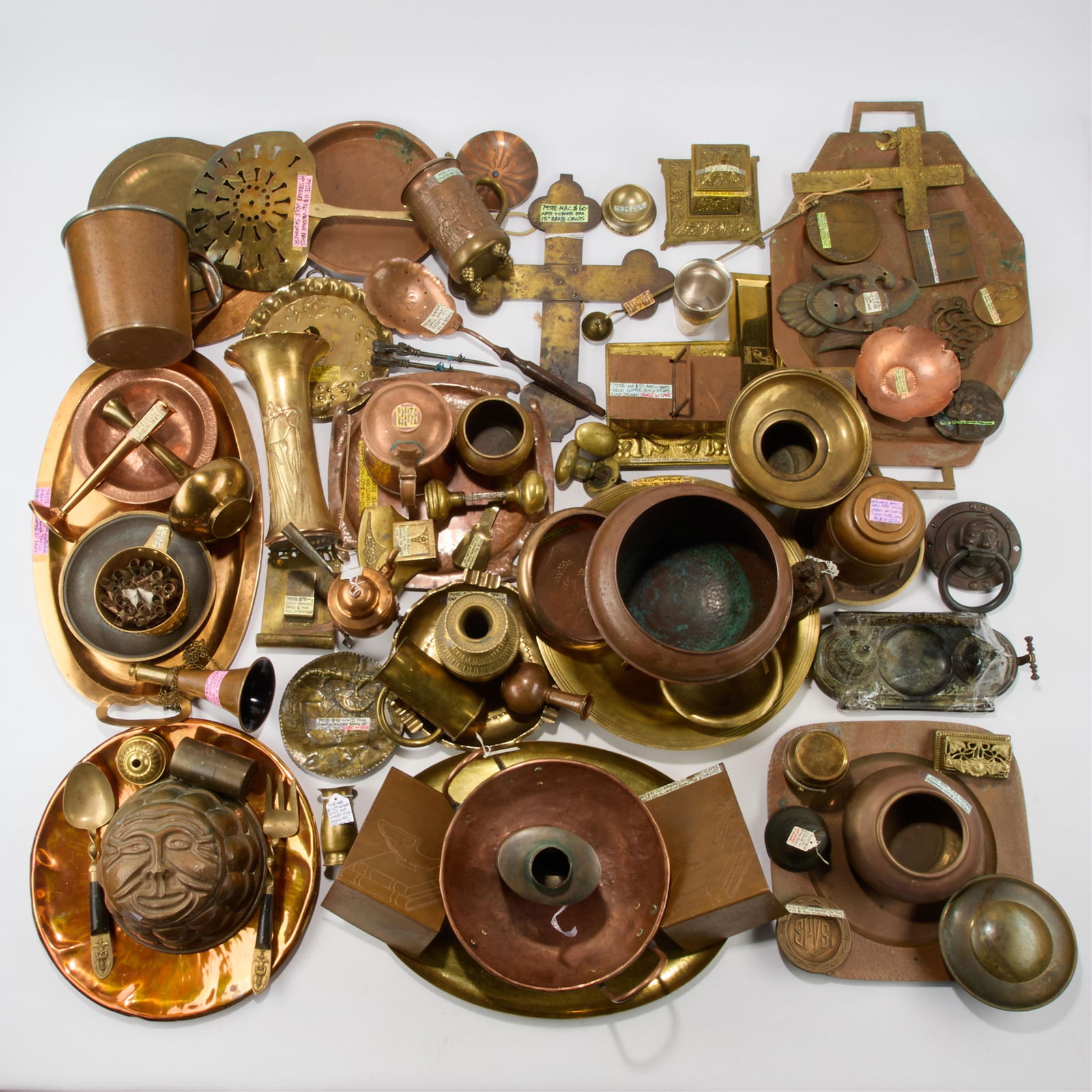 Large Grp Misc. Copper, Metal, & Brass Items - 66 lbs 14 oz (1 of 4)