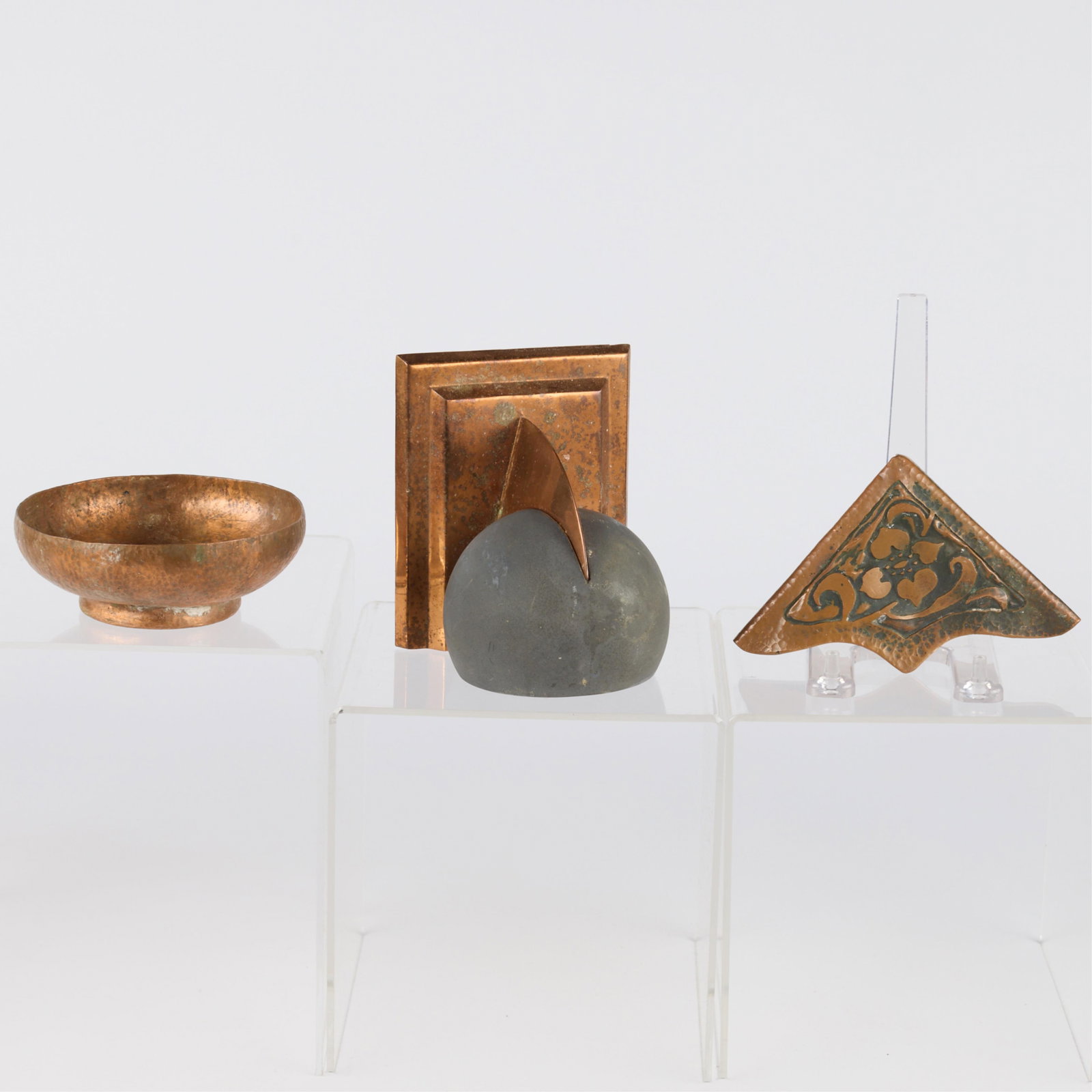 3 Arts & Crafts Decorative Copper Objects (1 of 5)