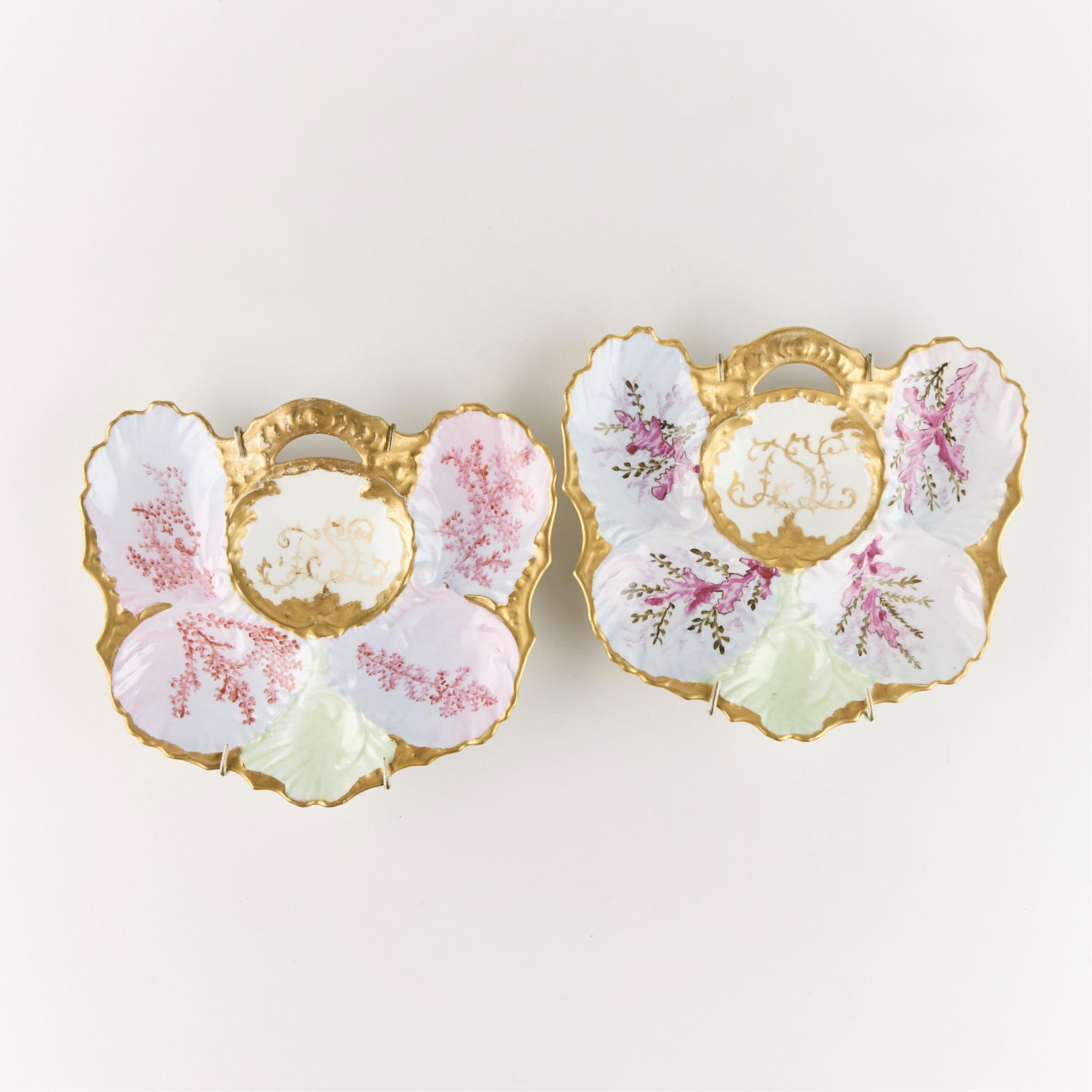 Pr Martial Redon Limoge Porcelain French Oyster Plates (1 of 5)