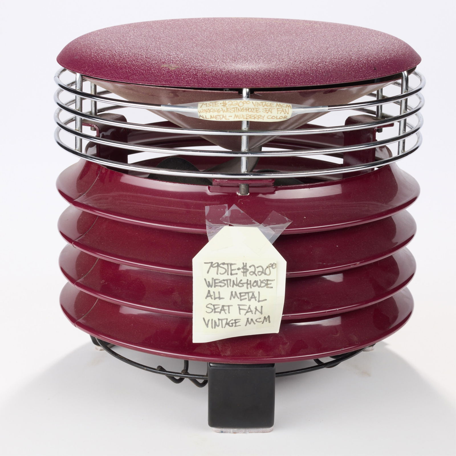 Westinghouse MCM Mulberry "Hassock" Floor Fan Seat (1 of 5)