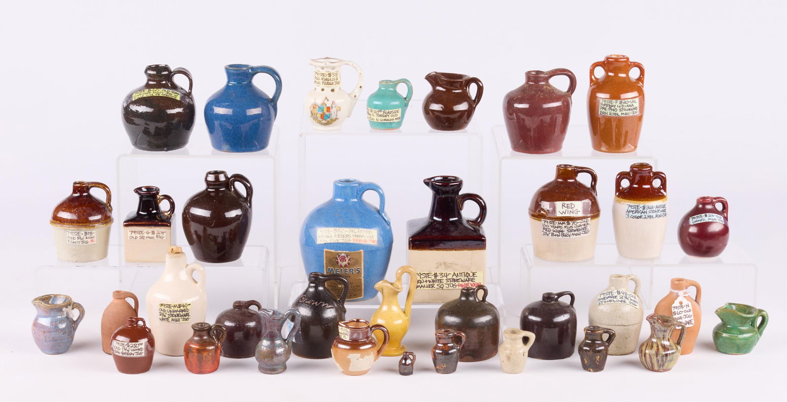 35 Miniature Vintage Stoneware Crocks & Jugs (1 of 7)