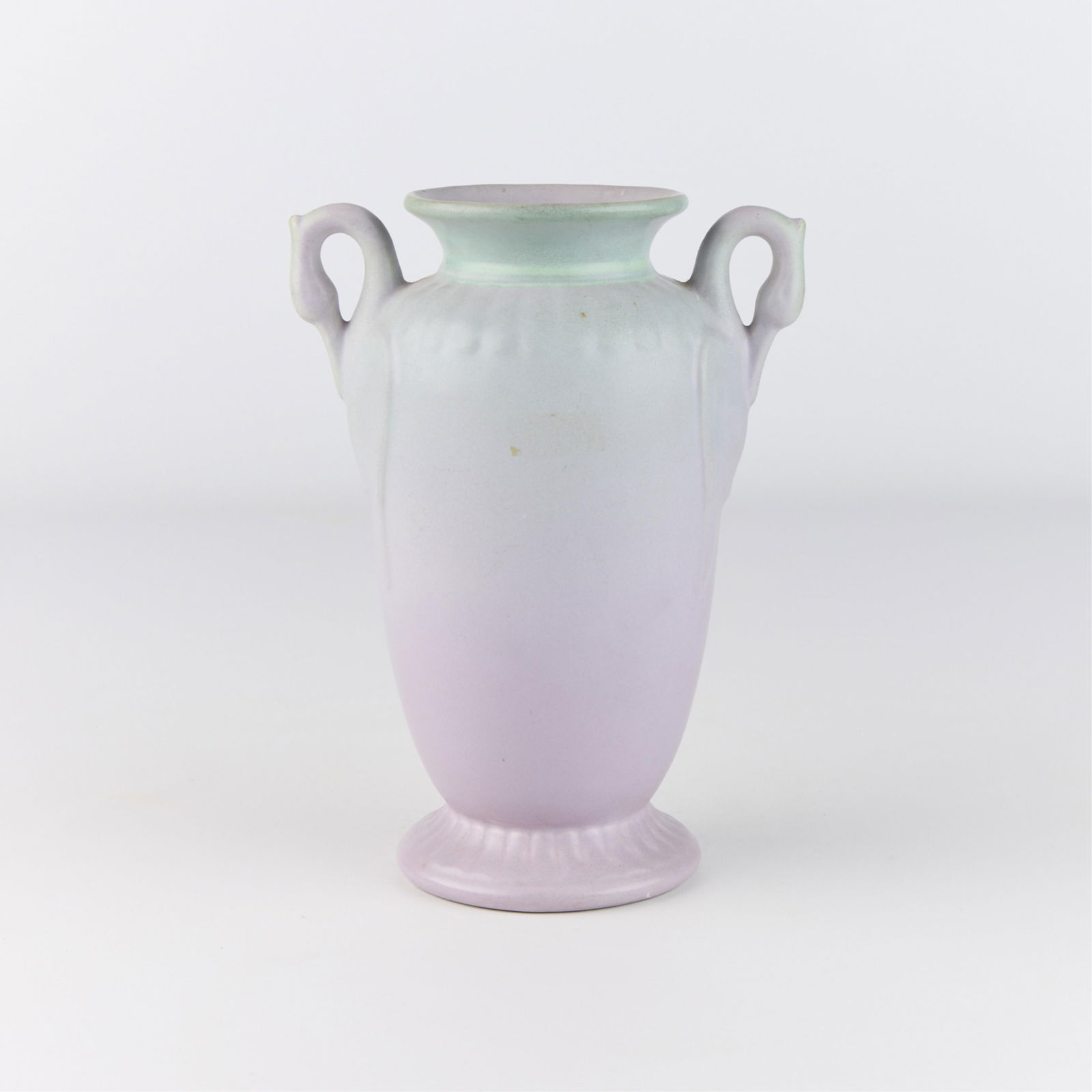 Art Deco Style of Weller Lavonia Pastel Pottery Vase w/ Swans (1 of 4)