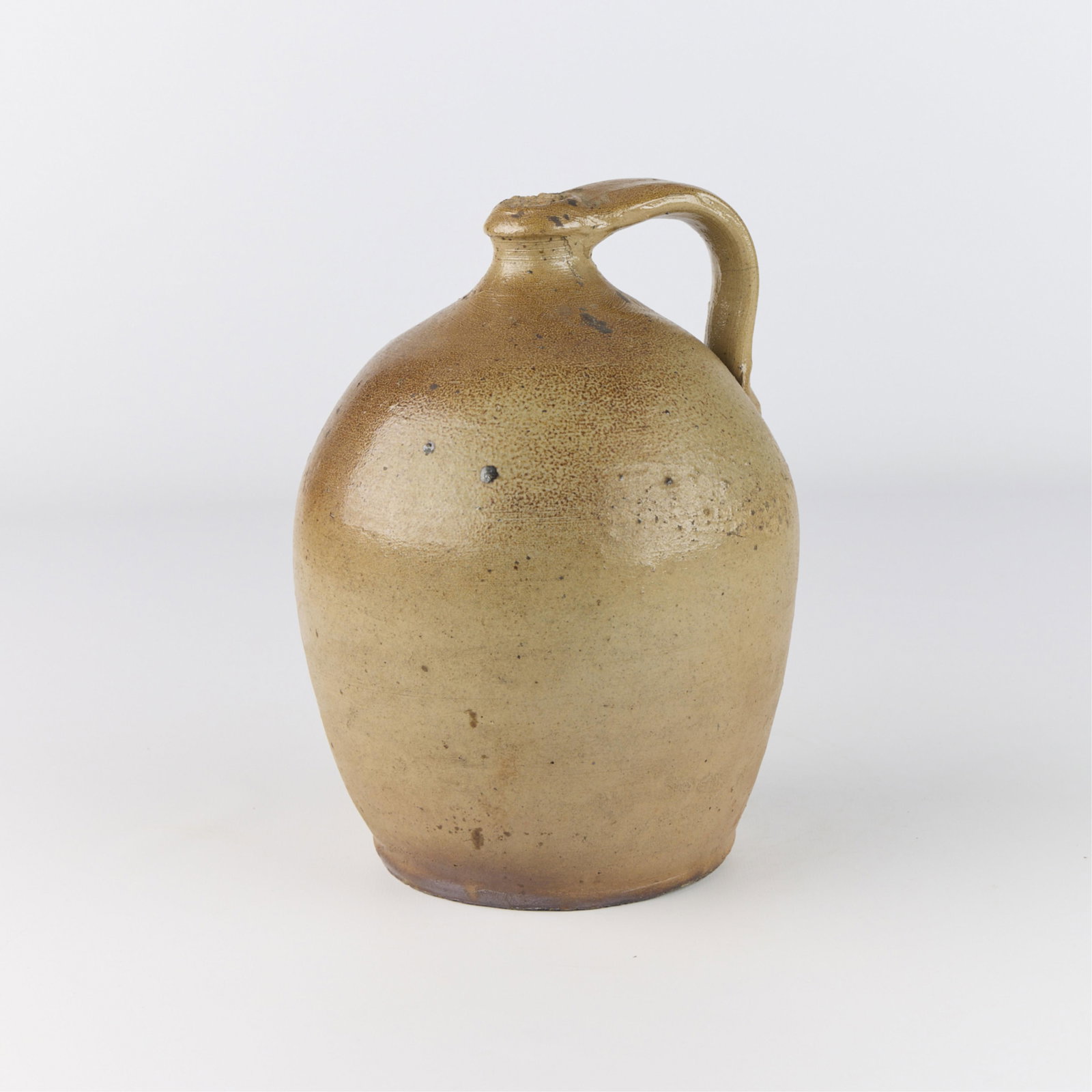 19th c. Stoneware Wheel Thrown Jug (1 of 5)
