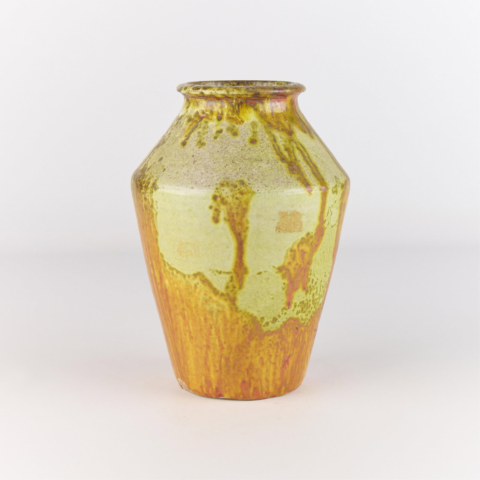 Sunset Mountain Pottery Mottled Green-Brown Vase (1 of 5)