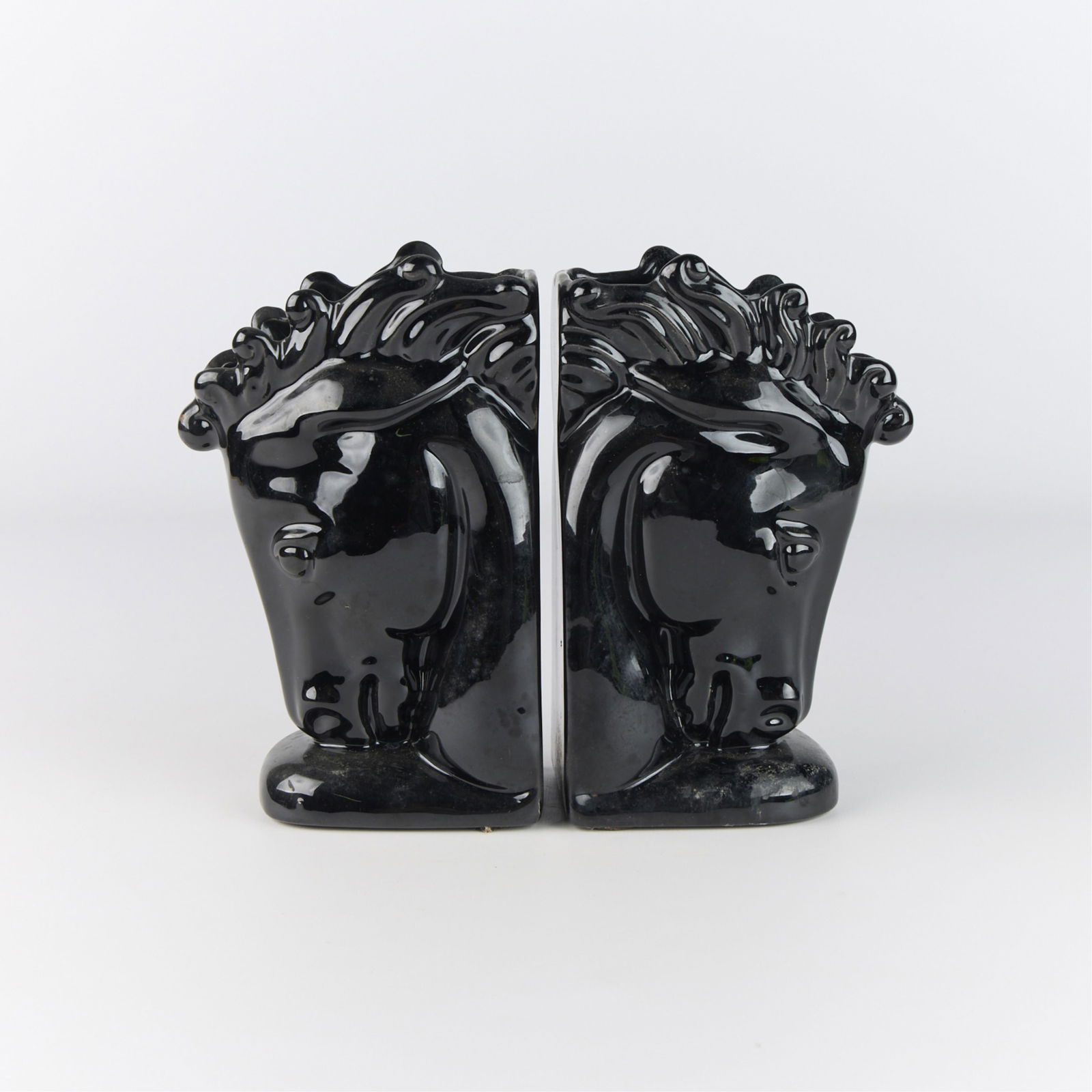 Pr Royal Haeger Pottery "Horse Head" Vases (1 of 4)