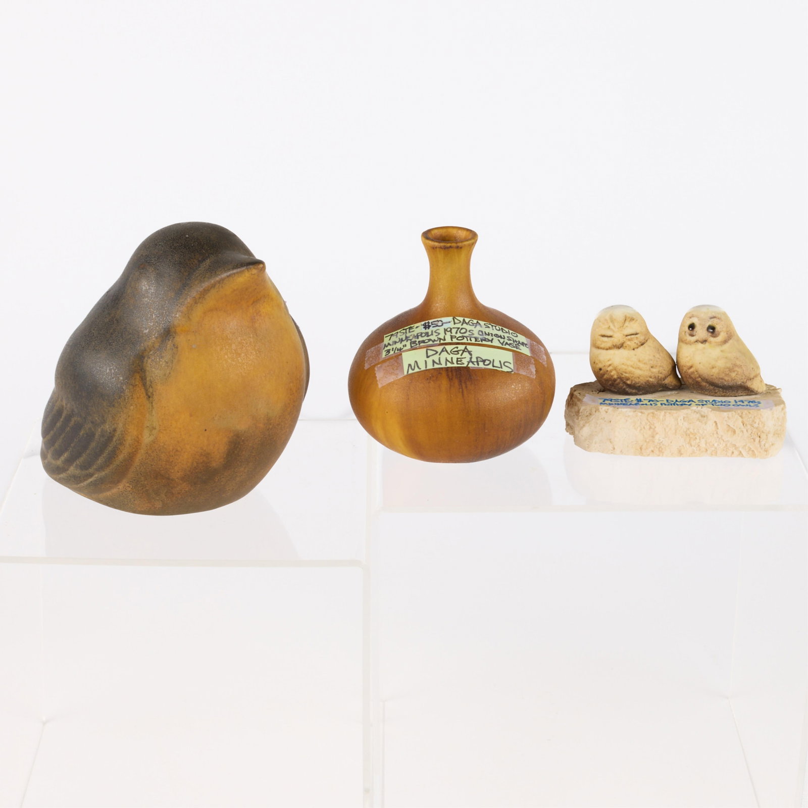 3 Pcs 1970s Maigon Daga MCM Studio Art Pottery (1 of 7)