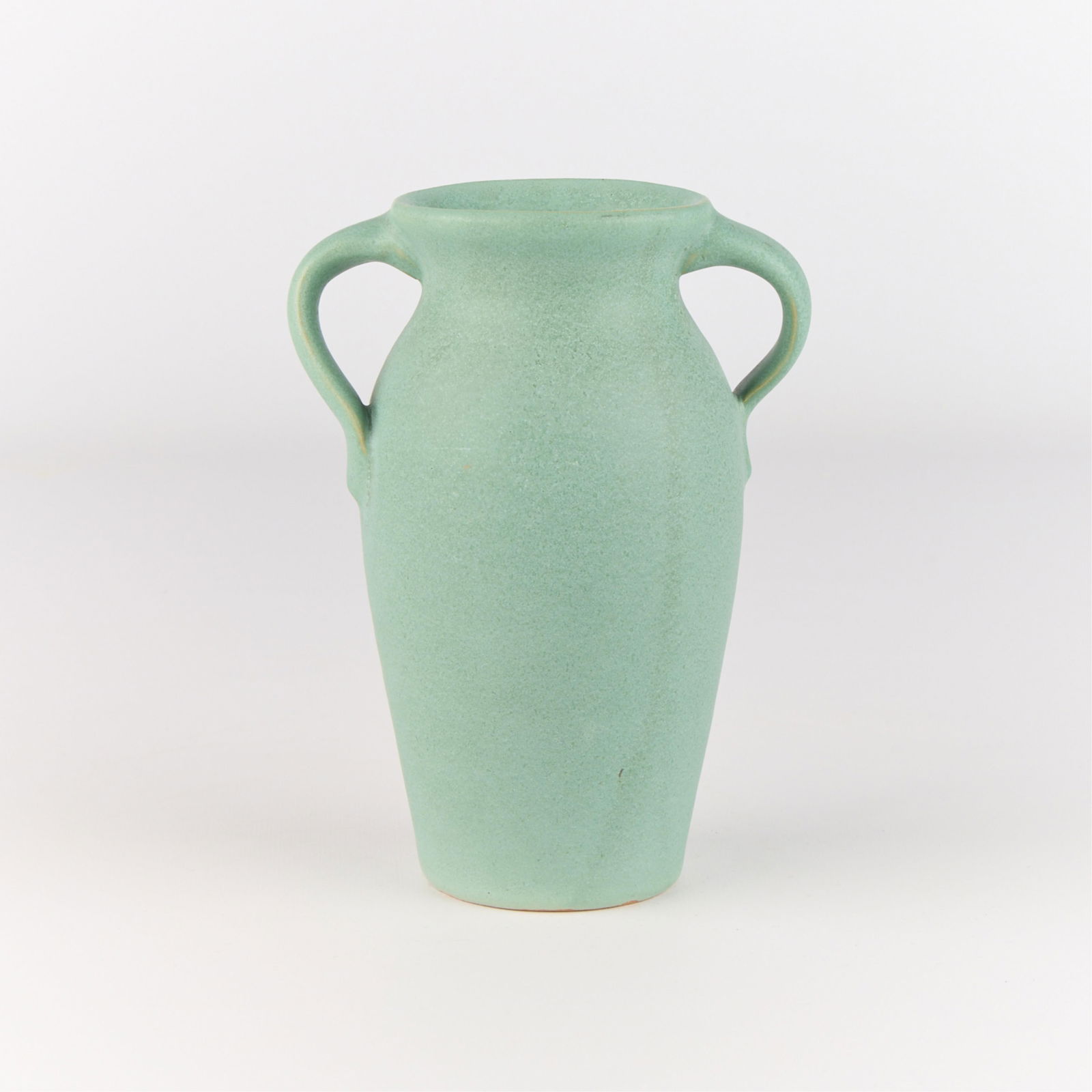 Ames Art Pottery Teal Two-Handled Vase (1 of 5)