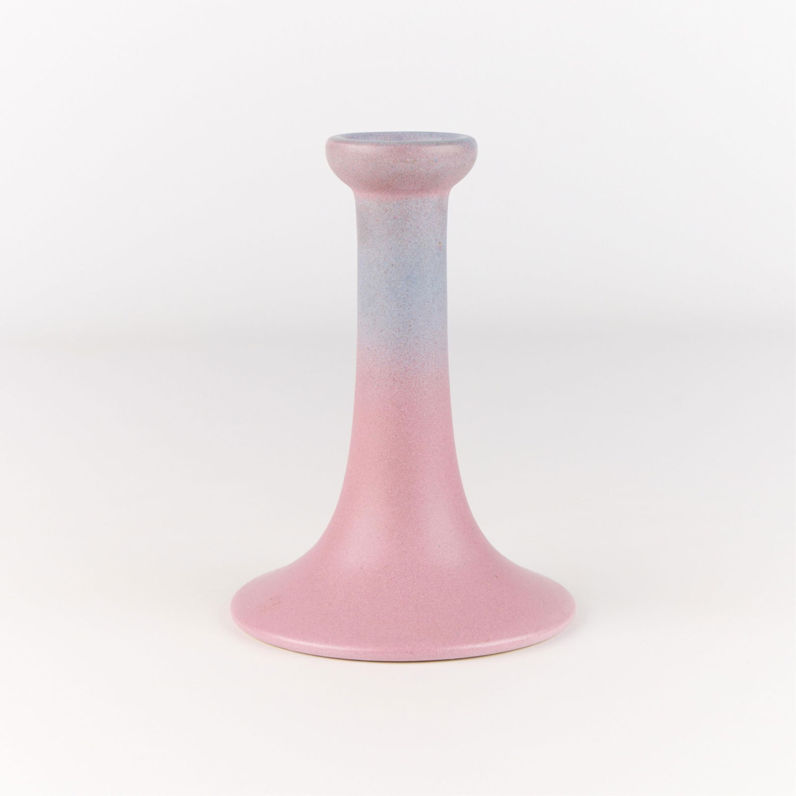 Ames Art Pottery Ombre Pink-Purple Candlestick (1 of 4)