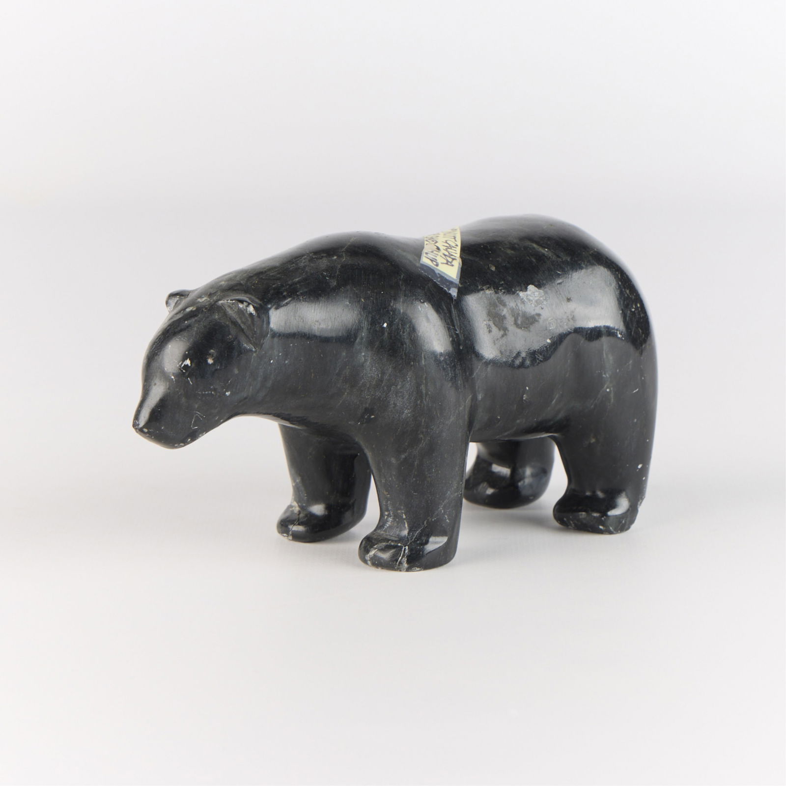 Inuit Carved Soapstone Bear Figure - Signed C. Chup (1 of 4)